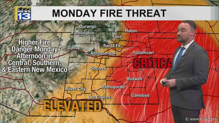 Winds and fire danger increase heading into the week