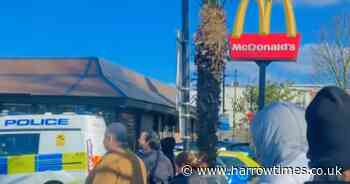 Two boys arrested after teenager, 15, stabbed at McDonald’s in west London