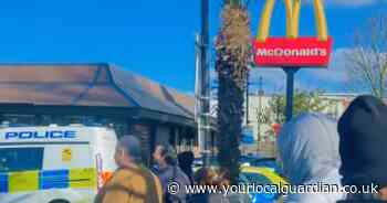 Two boys arrested after teenager, 15, stabbed at McDonald’s in west London