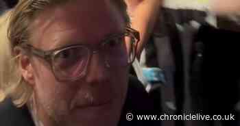 Comedian Rob Beckett was 'Geordie for the day' as he watched Carabao Cup win with Newcastle fans