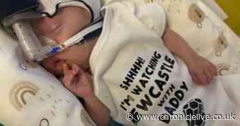 Newcastle United's 'tiniest fan' watches cup glory from intensive care with Toon-mad dad