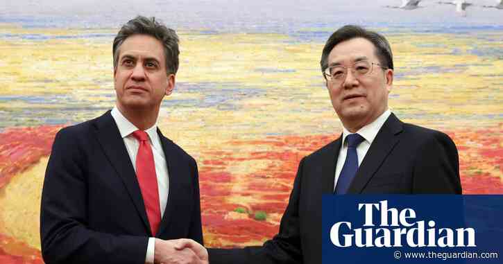 Ed Miliband vows to engage with China on climate after Tory ‘negligence’
