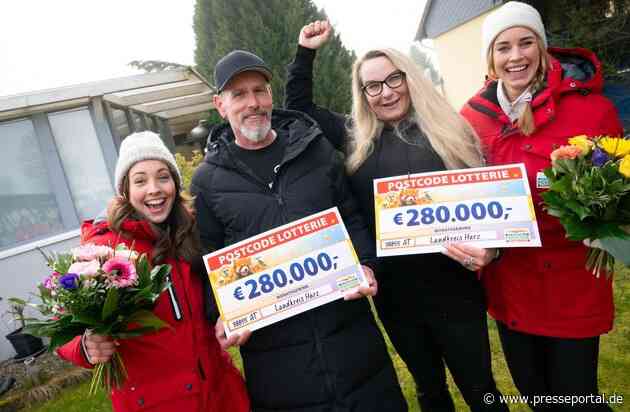 Großes Hurra im Landkreis Harz: Postcode Lotterie verteilt 1,4 Millionen Euro an Gewinnergruppe