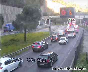 Un accident sur l'A8 en direction de l'Italie complique la circulation autour de Nice, ce lundi soir