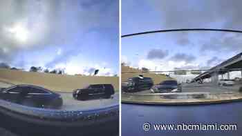 Dashcam shows car crashing into FHP trooper's cruiser on I-95 in Miami-Dade