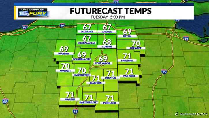 Another surge of warm air gusty winds & rain on the way