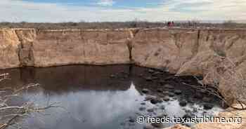 An abandoned West Texas oil well has created a 200-foot-wide sinkhole