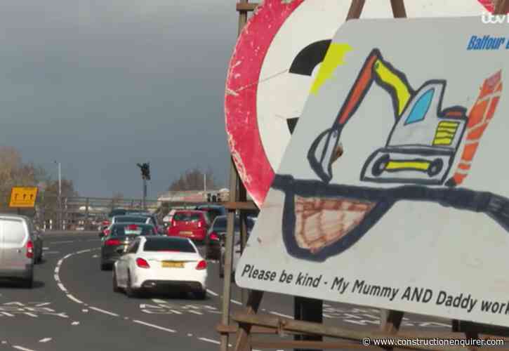 Driver pulls knife on Balfour Beatty road worker