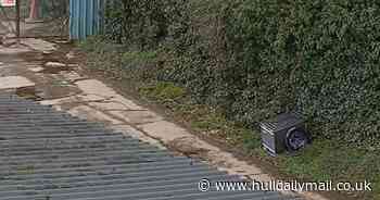 Fly-tipper caught on neighbour's camera dumping washing machine