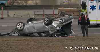 Fatal crash prompts closure of northbound Deerfoot Trail in Calgary
