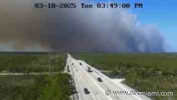 Card Sound Road shut down in both directions as grass fire burns in SW Miami-Dade
