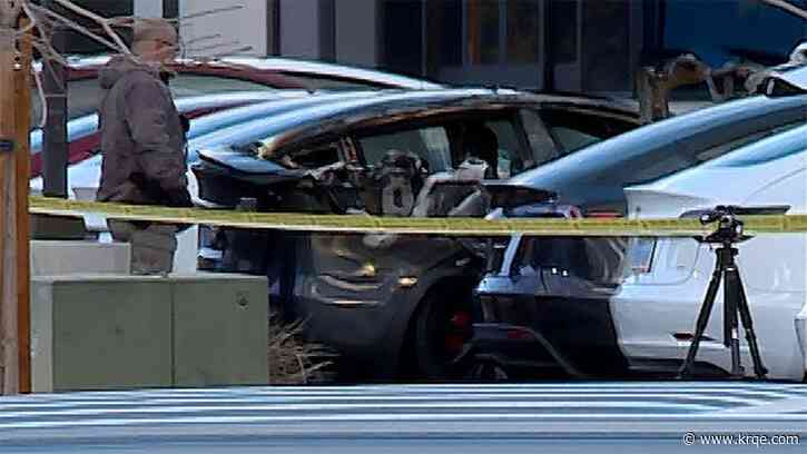 ‘Molotov cocktails and firearms’ used in car fires at Tesla center in Las Vegas, police say