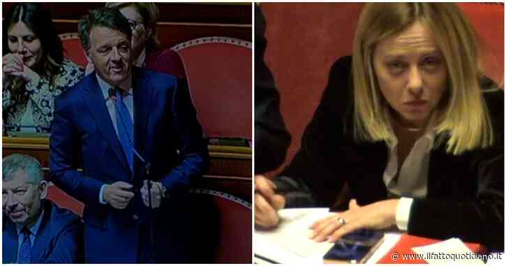 Botta e risposta Meloni-Renzi in Aula: “Vendere il suo libro non è la mia priorità”. “Su Almasri e Paragon non risponde, così svilisce il Senato”
