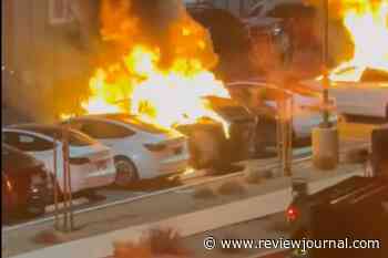 Las Vegas police say Teslas set on fire with Molotov cocktails — VIDEO