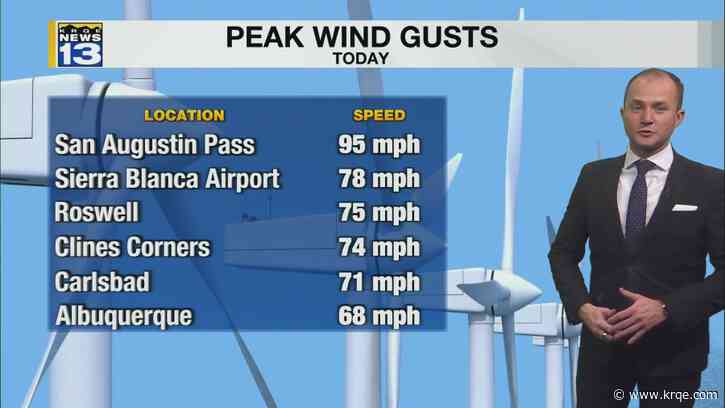 High winds continue through Tuesday night