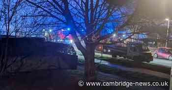 Man in hospital arrested on suspicion of arson after Cambridge caravan fire