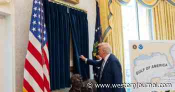 Trump Installs Special Curtain in the Oval Office: Protects New Addition - A Copy of One of Our Most Precious Treasures