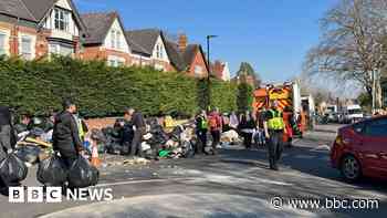 Chaos as residents swarm to mobile bin collection