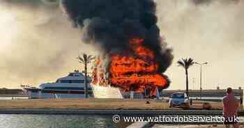 Holidaymaker's lucky escape as explosions and fire engulf Egyptian boat