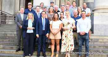SA farmers make drought support stand on steps of Parliament House