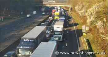 LIVE as 'lorry fire' BLOCKS A21 and M25 by Sevenoaks with 'black smoke in sky'