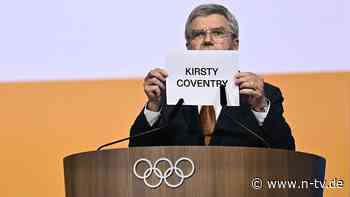 Nachfolge von Thomas Bach:: Ex-Schwimmerin Kirsty Coventry zu erster Frau an IOC-Spitze gewählt