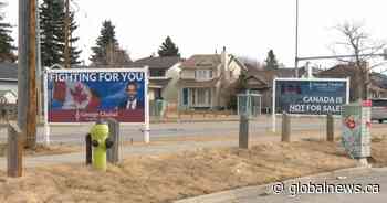 Signs are popping up in Calgary that a federal election is near