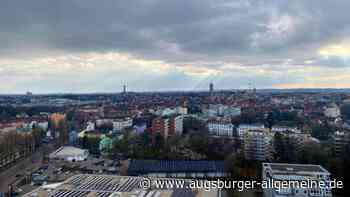 Über die Jakobervorstadt hinweg geht der Blick auf Augsburg