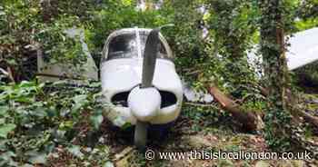 Kent plane skids off runway and crosses road - as pilot, 79, comes out unharmed