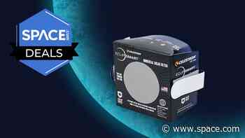 This solar filter attaches to your telescope, camera lens or spotting scope for safe eclipse viewing. With a 15% discount, grab it now in time for this month's solar event