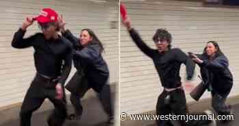 Watch: Woman's Attempt to Steal MAGA Hat on NYC Subway Ends in Painful Blunder