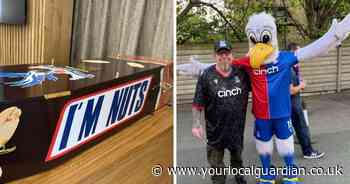 Crystal Palace fan who says he was 'nuts' gets buried in Snickers-themed coffin