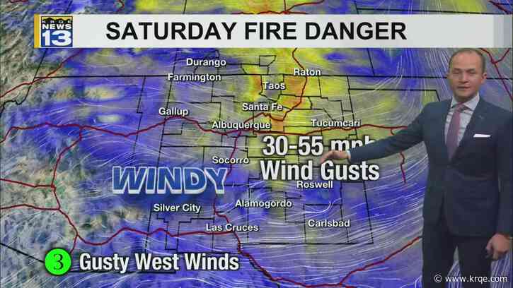 Windy weather returns for parts of New Mexico Saturday afternoon