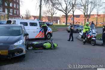 Ongeval auto/ motor Beukenlaan Hoogezand