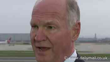 Grovelling &pound;5m-a-year Heathrow boss apologises for airport carnage but says he's NOT to blame and 'we can't guard ourselves 100' - as first plane finally lands but chaos could go on for DAYS