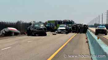 3 children among 4 hospitalized in crash on U.S. 1 near Miami-Dade wildfire