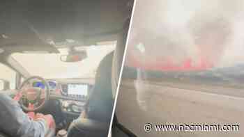 ‘Like the fire was with you': Family narrowly escapes brush fire while driving on US 1