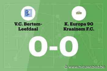 Bertem-Leefdaal B en Kraainem B blijven steken op 0-0