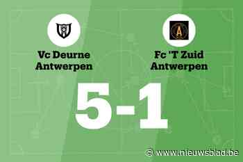 Bougria scoort vier keer voor VC Deurne Antwerpen dat wint van FC 'T Zuid Antwerpen