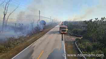 Wildfire in South Miami-Dade now 65% percent contained