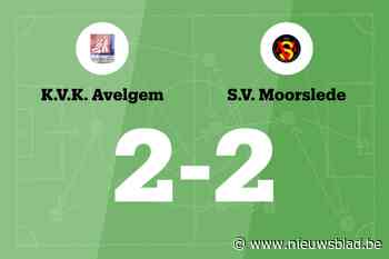VK Avelgem en SV Moorslede eindigt op 2-2