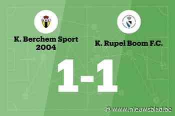 Rupel Boom speelt gelijk tegen Berchem Sport