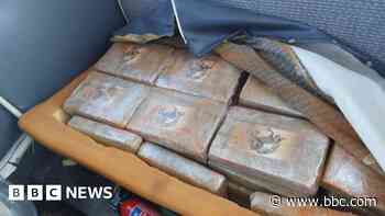 Cocaine worth £2m seized after flight from France