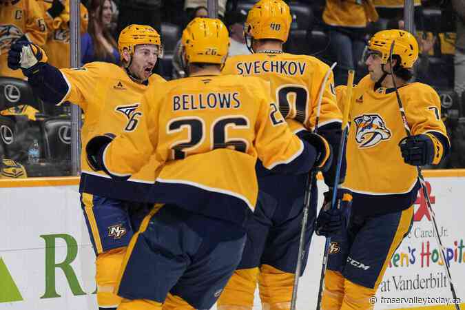 Evangelista, Forsberg lead Predators to 5-2 win over Maple Leafs