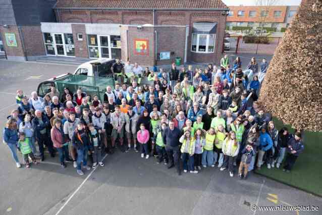 Zwerfvuilactie in Kachtem levert bijna 1.000 kg afval op