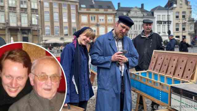 David (44) brengt bijzonder eerbetoon aan overleden grootvader Staf op Lierse duivenmarkt: “De markt was zijn tweede thuis”