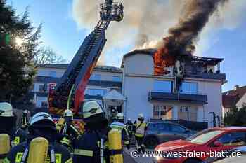 Mehrfamilienhaus in Horn-Bad Meinberg in Flammen