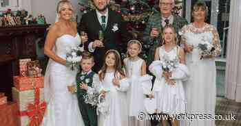Mum and daughter from York marry partners at the same time - in double wedding