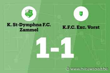 Zegereeks Zammel B ten einde door gelijkspel tegen Exc. Vorst
