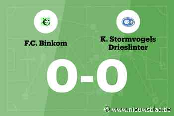 Doelpuntloze wedstrijd voor Binkom en Drieslinter